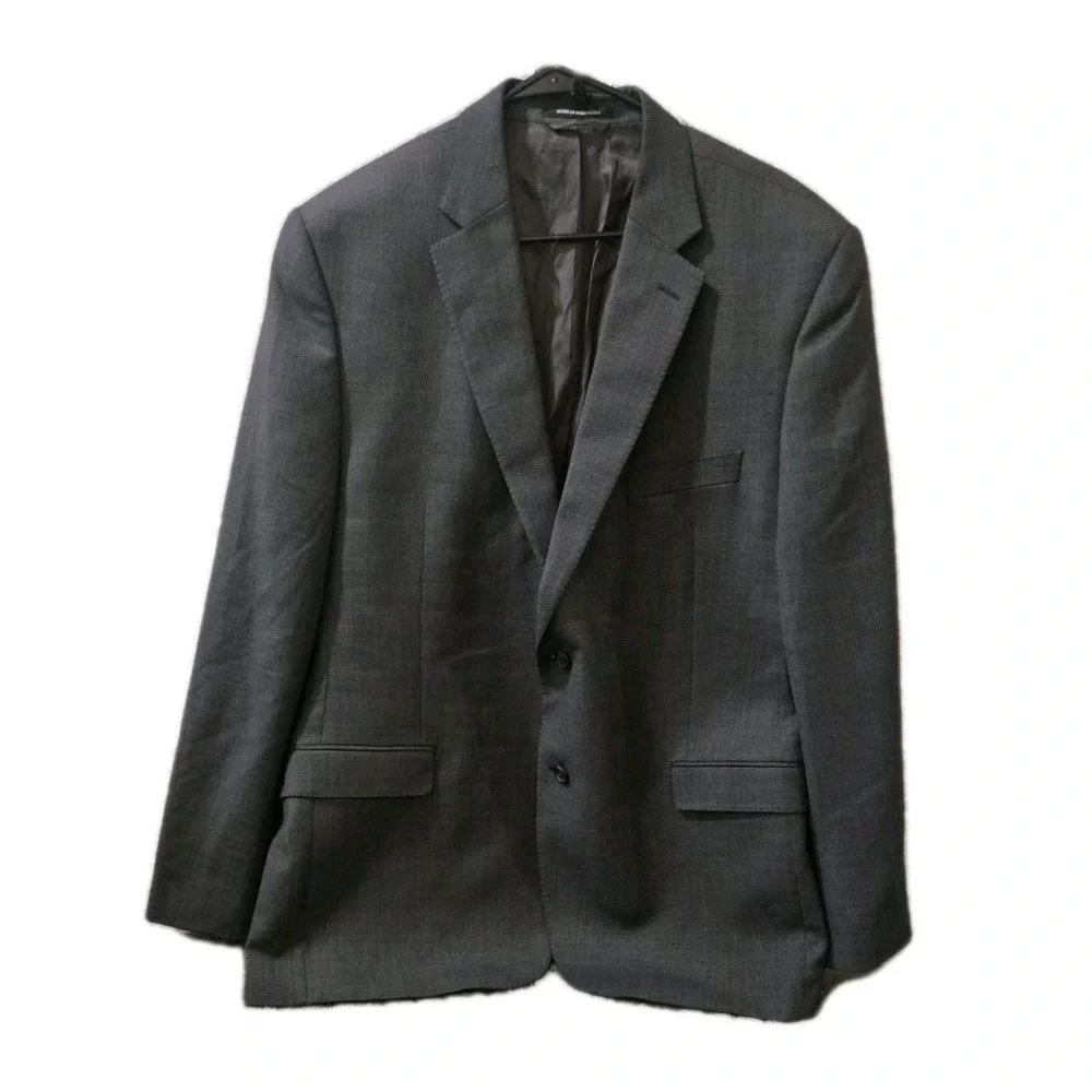 Ralph‎ Lauren Men's Wool Blazer Sport Coat Charcoal Gray 46R 2 Button